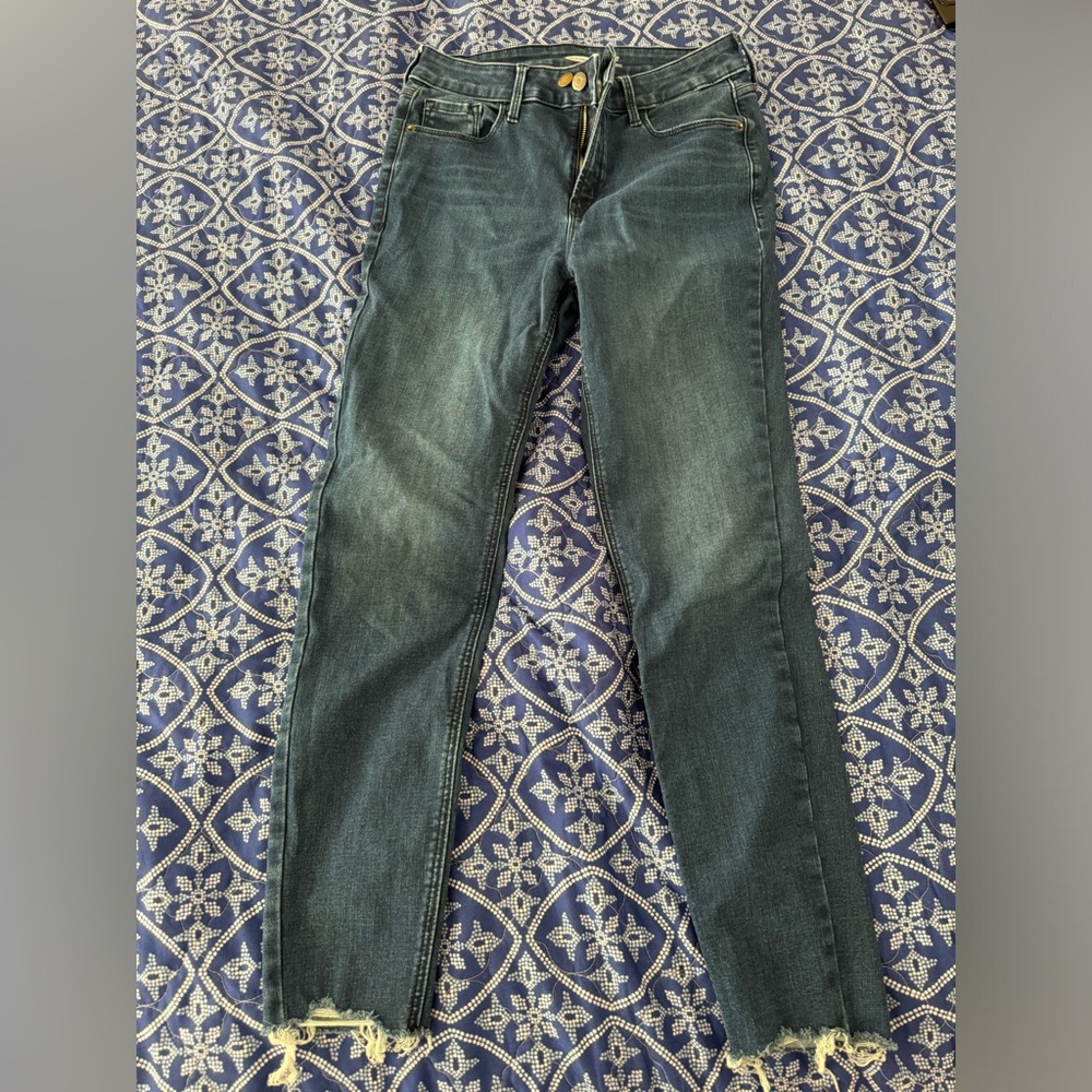 High waisted skinny jeans